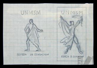 Diseños de carátula para la 'Revista de Educación' de la Universidad de San Marcos