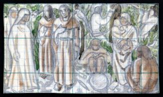 Estudio para el mural 'Evangelización de la selva' de la Exposición Amazónica
