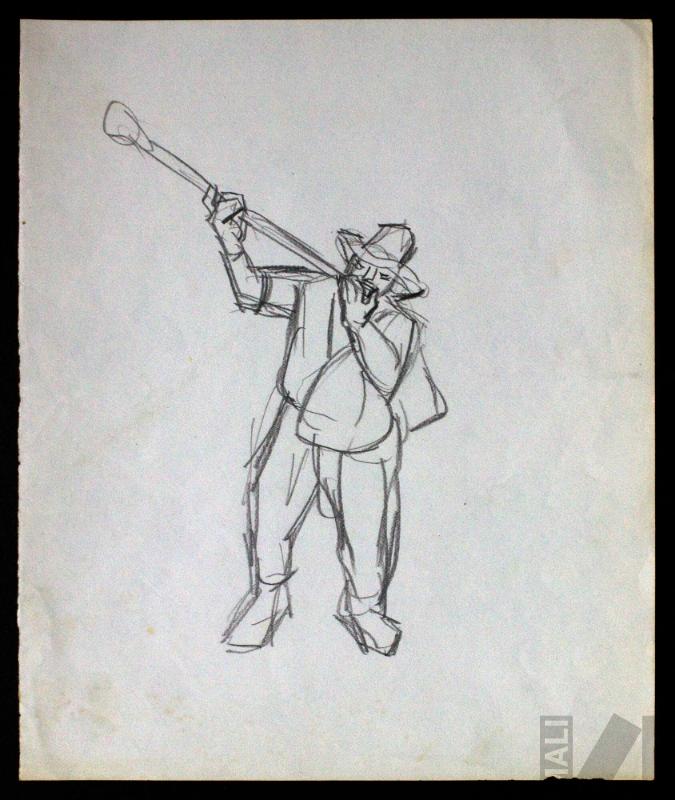 Estudio de músico indígena