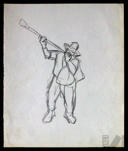 Estudio de músico indígena