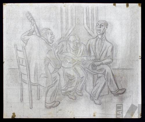 Estudio para 'Trío cantor'