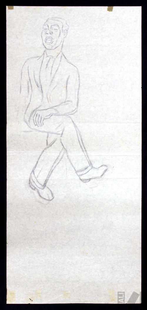 Cantante, estudio para 'Trío cantor'