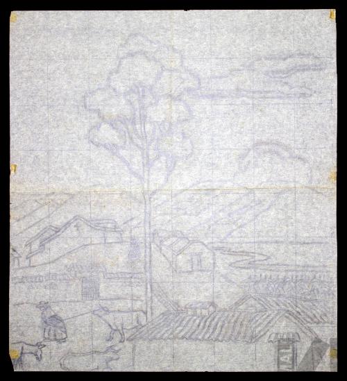 Estudio para 'Paisaje serrano'