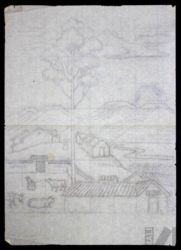 Estudio para 'Paisaje serrano'