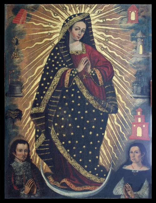 Virgen del Milagro con donantes