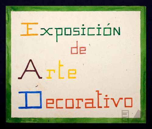 Cartel para la Exposición de arte decorativo