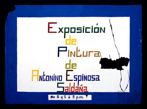 Cartel para la Exposición de pintura de Antonino Espinosa Saldaña