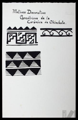 Motivos decorativos geométricos de la cerámica de Chimbote