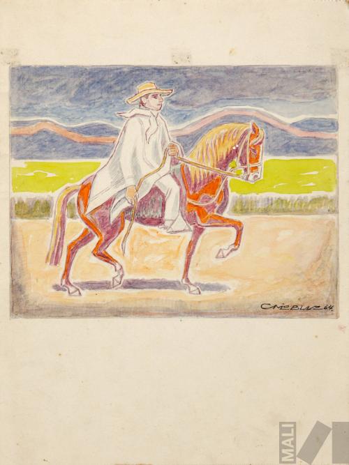 Boceto para 'Caballo de paso'
