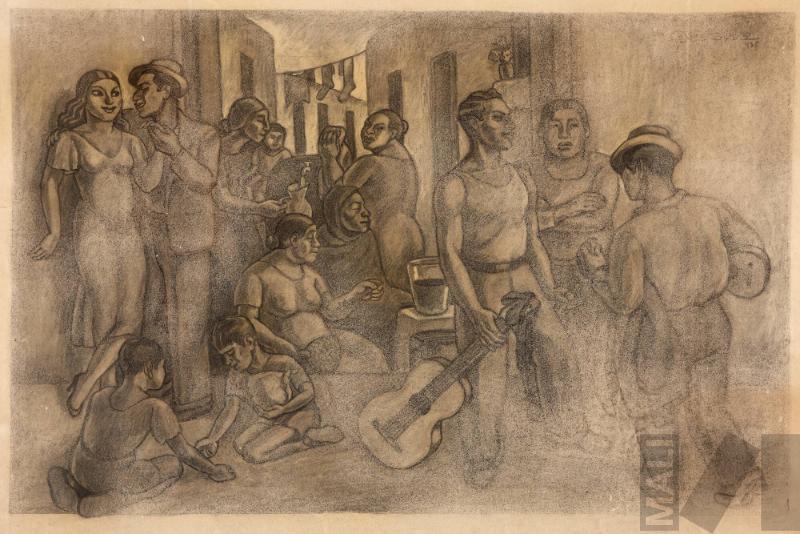 Boceto para 'Callejón limeño'