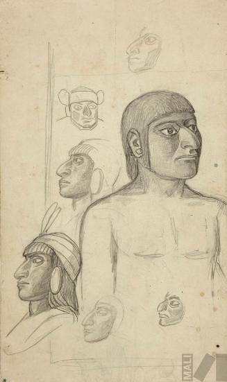 Estudios para el rostro del Inca