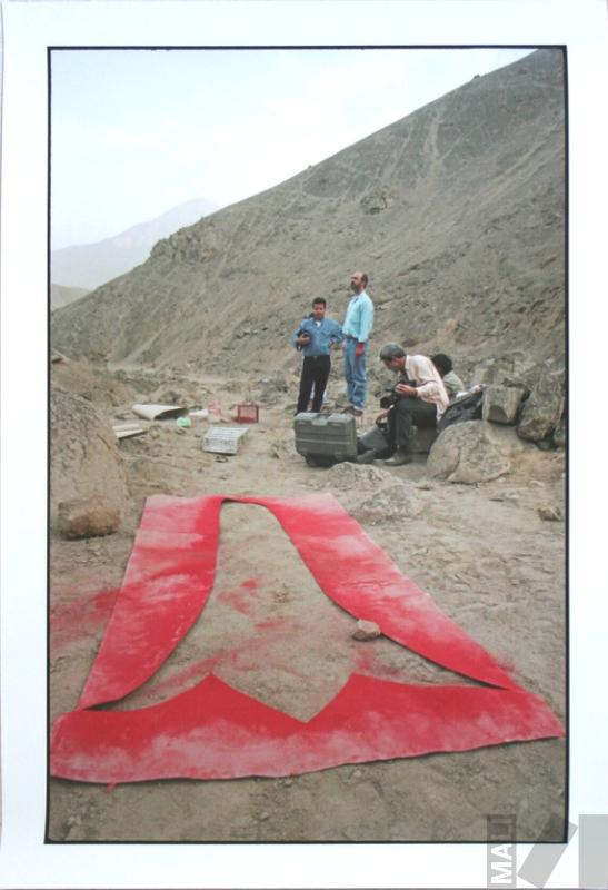 Ricardo Wiesse y colaboradores en la quebrada de Cieneguilla. Serie Cantuta