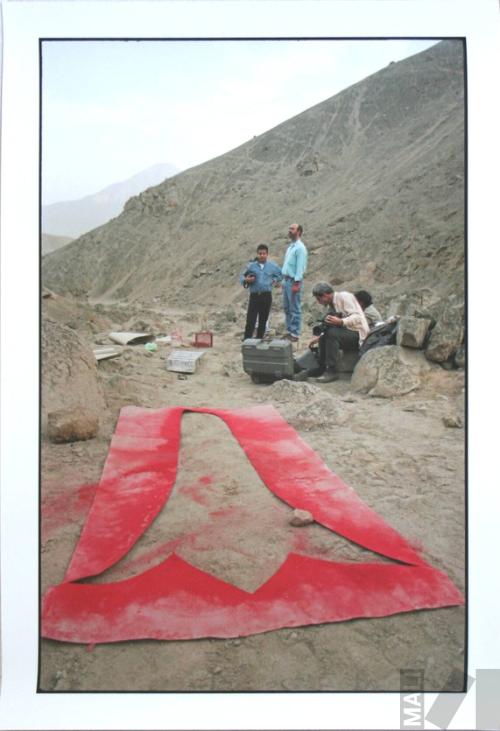 Ricardo Wiesse y colaboradores en la quebrada de Cieneguilla. Serie Cantuta