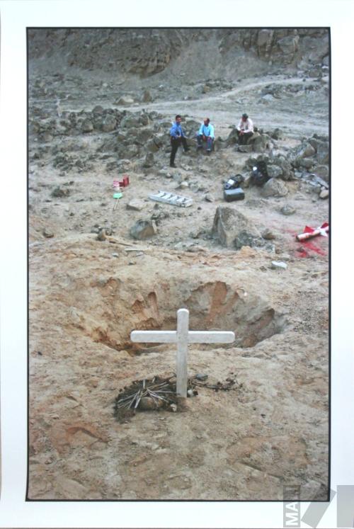 Ricardo Wiesse y colaboradores en la quebrada de Cieneguilla. Serie Cantuta