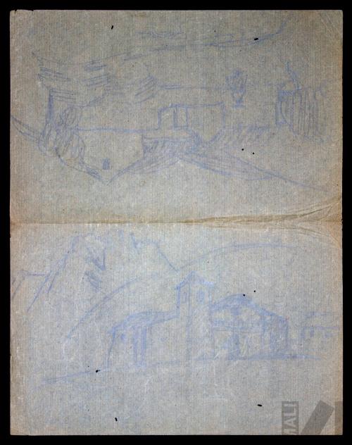 Estudios de iglesia serrana y paisaje andino