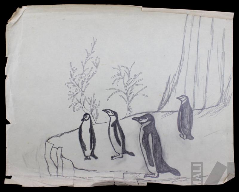 Paisaje con pingüinos