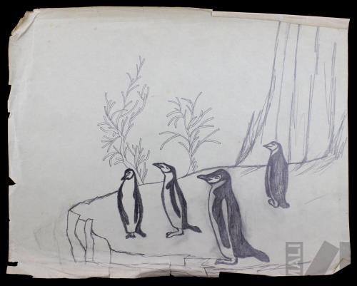 Paisaje con pingüinos