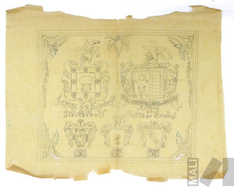 Escudos nobiliarios de las familias Espinosa de los Monteros y Ortiz de Zevallos