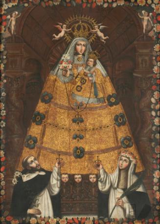 Virgen del Rosario con santo Domingo y santa Rosa