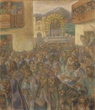 Boceto para 'Procesión del Señor de los Milagros'
