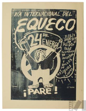 Afiche del Día internacional del Equeco ¡PARE!