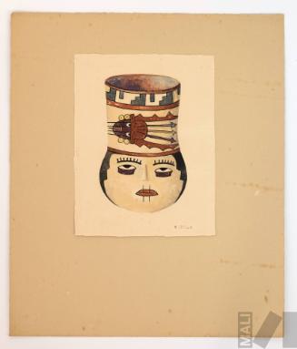 Estudio de cerámica Nasca (cabeza trofeo)