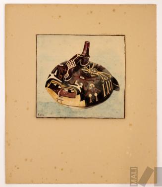 Estudio de cerámica Nasca (cabeza trofeo)