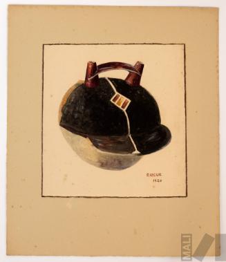 Estudio de cerámica Nasca (cabeza trofeo)