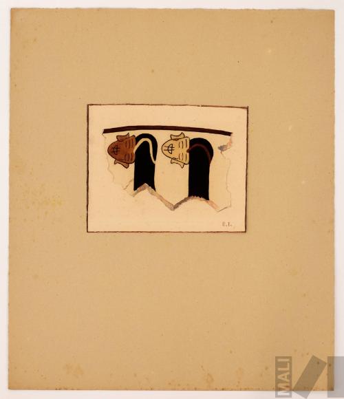 Estudio de fragmento de cerámica Nasca