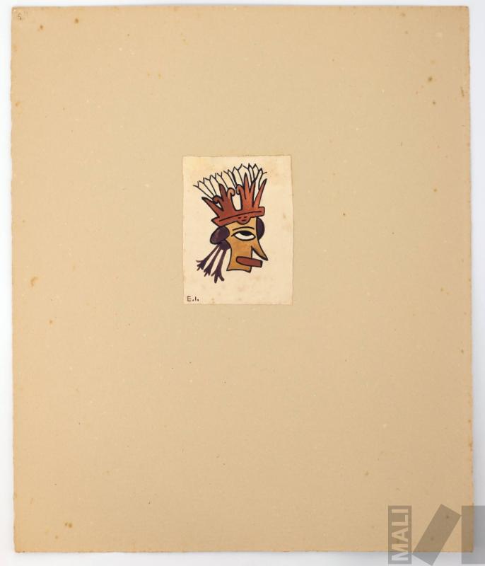 Estudio de motivo Nasca (cabeza)