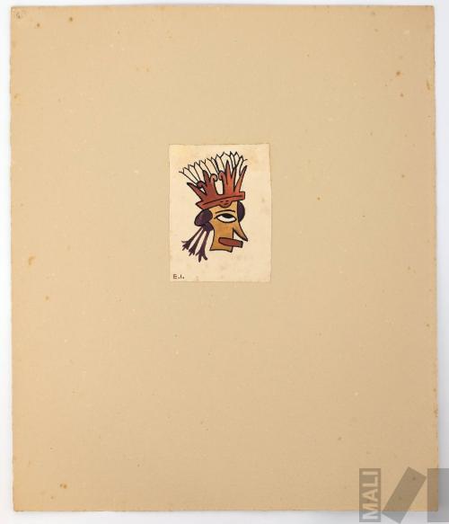 Estudio de motivo Nasca (cabeza)