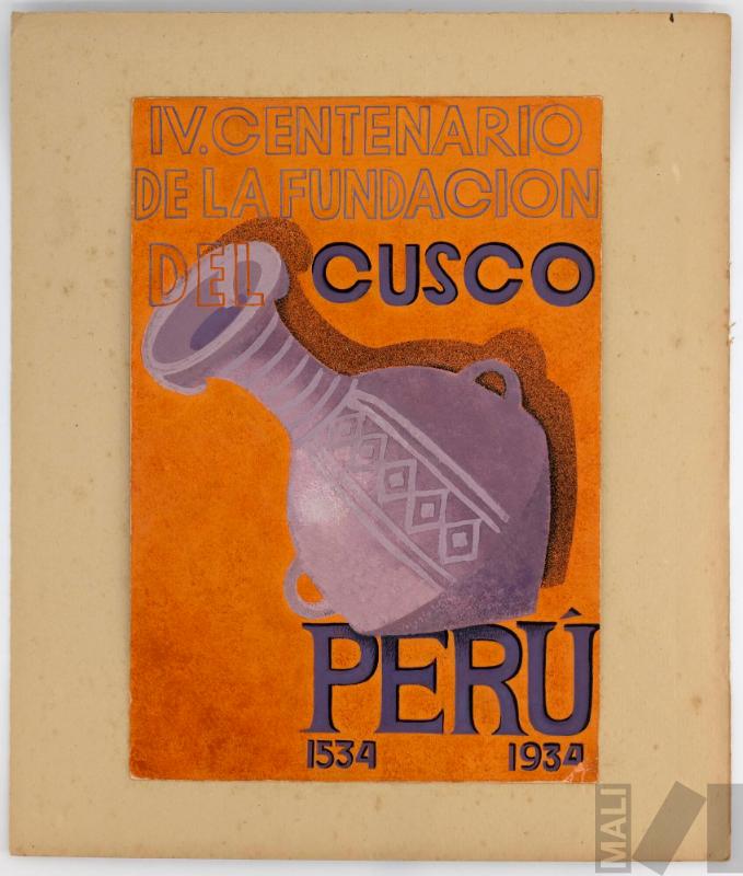 Boceto para afiche 'IV centenario de la fundación del Cusco'