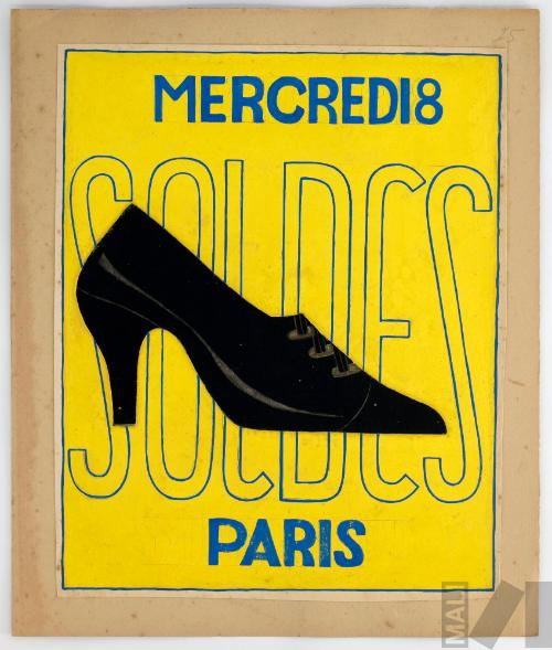 Boceto para anuncio "Soldes Paris"