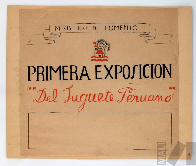 Boceto para diploma de la Primera exposición del juguete peruano