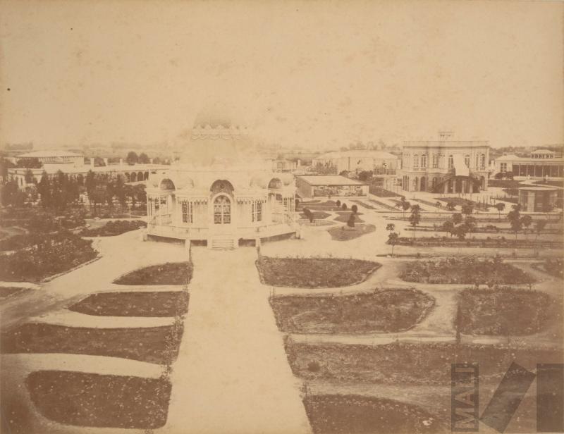 Kiosko del Presidente en el Parque de la Exposición. Álbum Exposición de Lima.