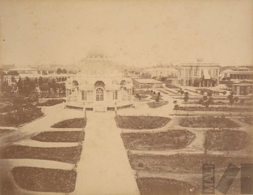 Kiosko del Presidente en el Parque de la Exposición. Álbum Exposición de Lima.