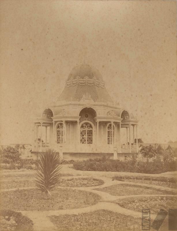 Kiosko del Presidente en el Parque de la Exposición. Álbum Exposición de Lima.