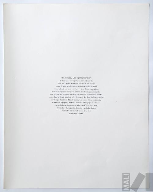 Sin título. Serie El lugar, los instrumentos