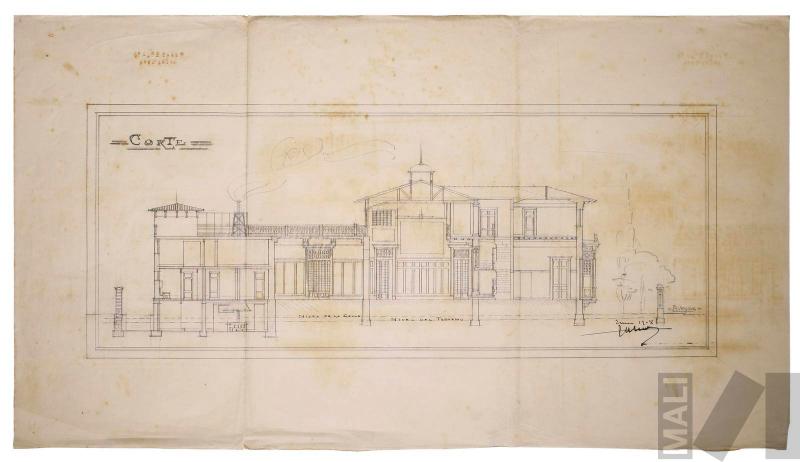 Diseño de casa, corte longitudinal