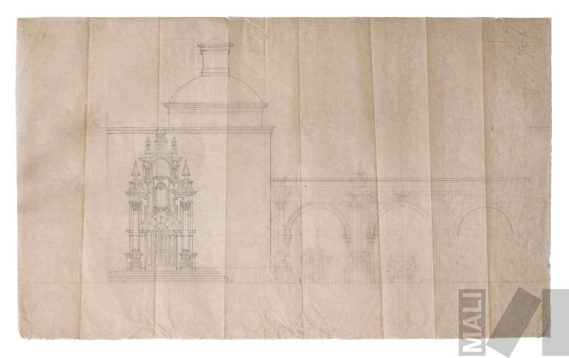 Proyecto de capilla y patio. Palacio de Gobierno, Lima