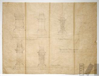 Repertorio de pedestales tomado de monumentos coloniales limeños