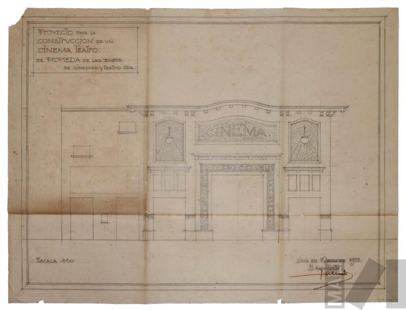 Proyecto de fachada para cinema teatro