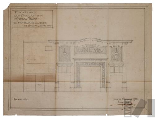 Proyecto de fachada para cinema teatro