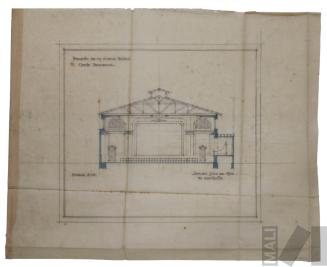 Proyecto de cinema teatro, corte transversal