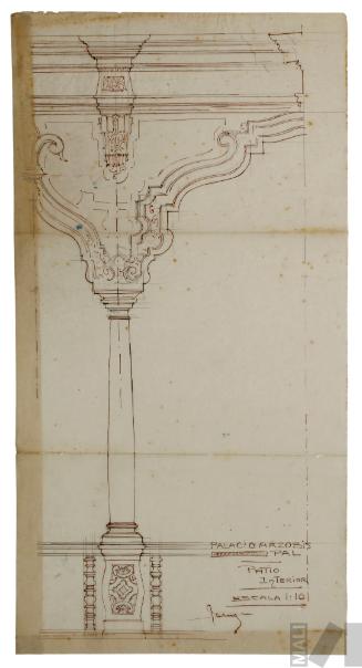 Diseño de arquería interior, Palacio Arzobispal de Lima