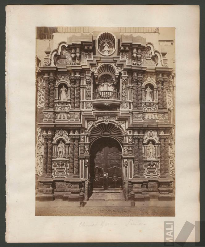 Portada de la iglesia de la Merced, Lima