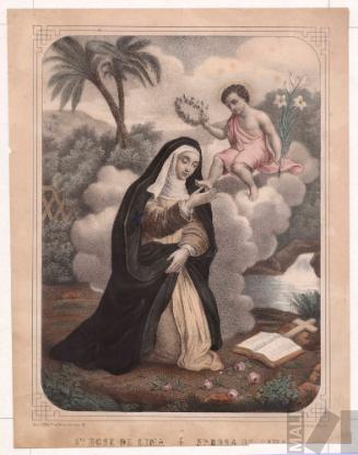 Santa Rosa de Lima con el niño Jesús