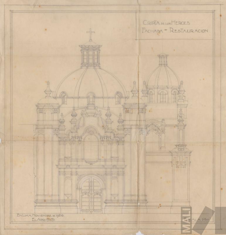 Remodelación de fachada principal. Panteón de los Próceres, Lima