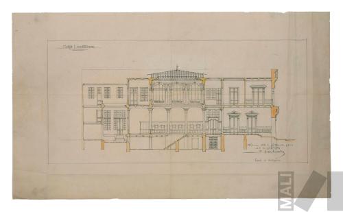 Diseño de casa, corte longitudinal