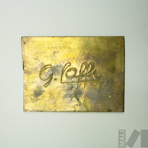 Prototipo para diseño de joyería  rectangular con inscripción G. Laffi